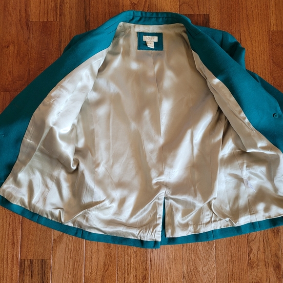 Beautiful Vintage J.Crew schoolboy Wool Blend Blazer Green size 6 Women's Classy - Picture 5 of 14
